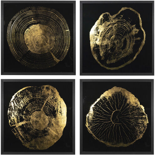 Time Lines Charcoal Luxe Art, Set Of 4